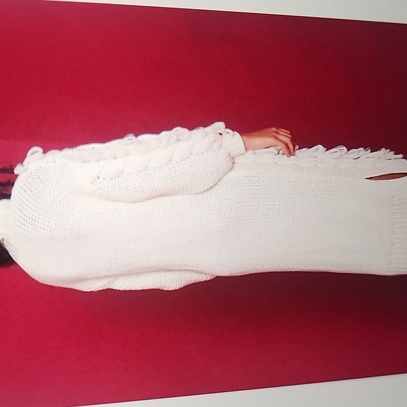 FARM RIO FRINGED CABLE KNIT  MIDI DRESS SIZE S - Picture 5 of 8